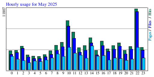 Hourly usage for May 2025